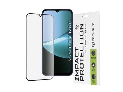 Techsuit - 111D Full Cover / Full Glue Glass - Xiaomi Redmi 15C 4G / Redmi 15C 5G - Black
