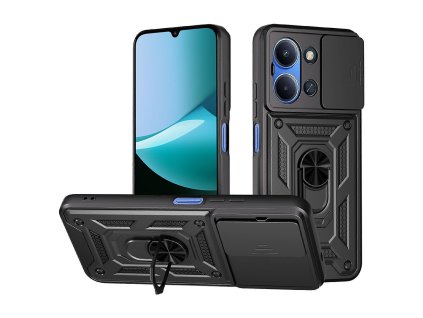 Techsuit - CamShield Series ochranné puzdro s krytom fotoaparátu pre Xiaomi Redmi 15C 4G / Redmi 15C 5G - čierne