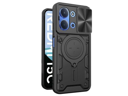 Techsuit - CamGuard Pro odolné puzdro s krytom fotoaparátu pre Xiaomi Redmi 15C 4G / Redmi 15C 5G - čierne