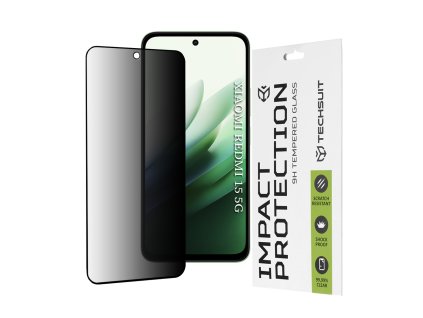 Techsuit - 111D Privacy Full Glue - Xiaomi Redmi 15 4G / Redmi 15 5G - Black