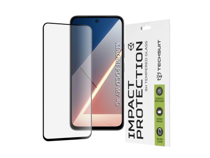 Techsuit - 111D Full Cover / Full Glue Glass - Xiaomi Poco M7 4G - Black