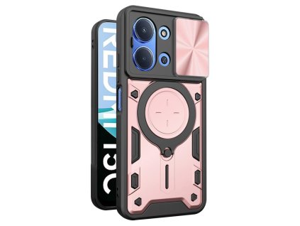 Techsuit - CamGuard Pro odolné puzdro s krytom fotoaparátu pre Xiaomi Redmi 15C 4G / Redmi 15C 5G - ružovozlaté