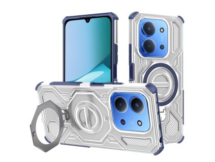 Techsuit - Carbon Shield PRO puzdro s karbónovým vzorom pre Xiaomi Redmi 15C 4G / Redmi 15C 5G - modropriehľadné