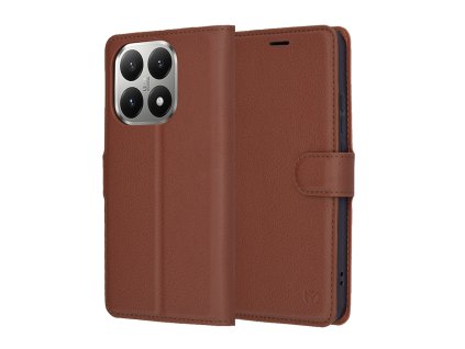 Techsuit - Leather Folio kožené knižkové puzdro pre Xiaomi 15T - hnedé
