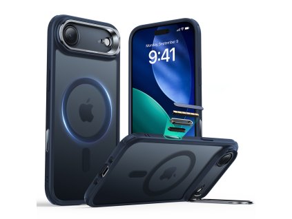 ESR - Classic Hybrid HaloLock Kickstand puzdro s výklopným stojanom pre iPhone 17 Air - matné modré