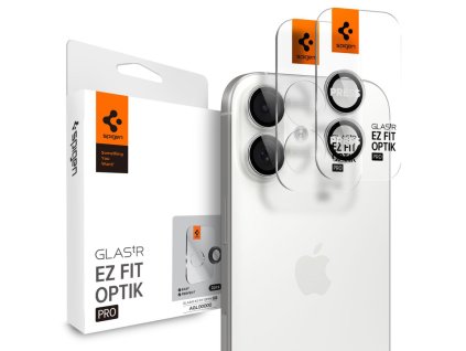Spigen - Optik.tR EZ Fit Pro Camera Glass (2 pack) - iPhone 17 / iPhone 16 Plus / iPhone 16 - Silver