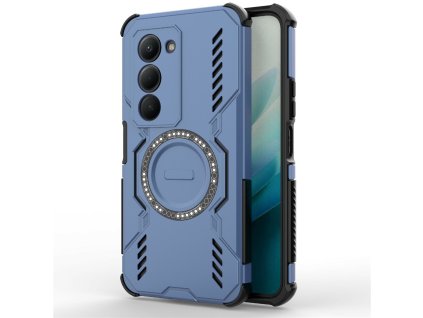 Techsuit - ArmorMag odolné puzdro s magnetickým držiakom pre Xiaomi Redmi 15 4G / Redmi 15 5G - modré