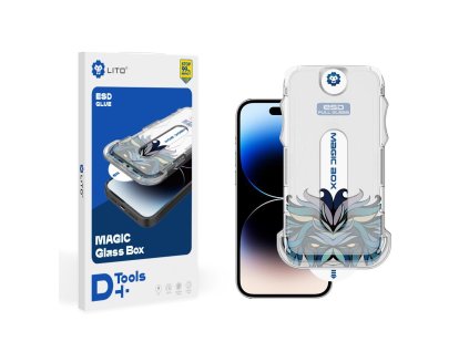Lito - Magic Glass Box D+ Tools ochranné sklo s inštalačným rámikom pre iPhone 17 / iPhone 16 Pro - priehľadné