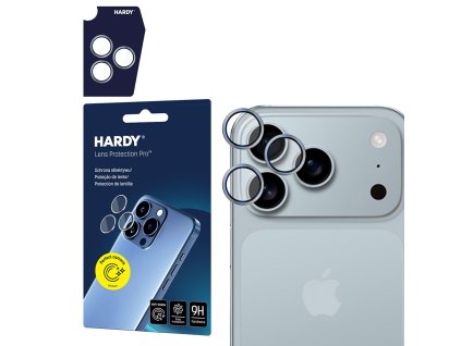 3mk - Hardy Lens Protection Pro ochranné sklo objektívu pre iPhone 17 Pro / iPhone 17 Pro Max - titánovo sivé