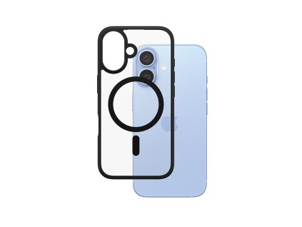 PanzerGlass - HardCase Black MagSafe & Frame Series puzdro pre iPhone 16 - priehľadné