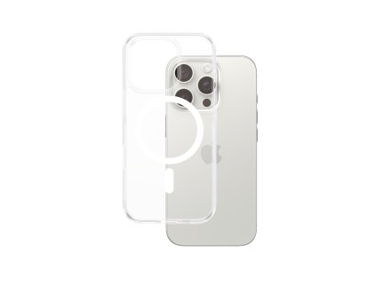 PanzerGlass - HardCase White MagSafe Series puzdro pre iPhone 16 Pro - priehľadné