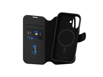 PanzerGlass - CARE Feature MagSafe Tango Two-in-One Wallet puzdro pre iPhone 16 - čierne