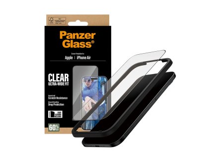 PanzerGlass® - Ultra-Wide Fit Screen Protector w. EasyAligner - iPhone 17 Air - Black