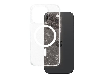 PanzerGlass® - CARE Flagship Urban Combat Star Lit White MagSafe - iPhone 16 Pro - Clear