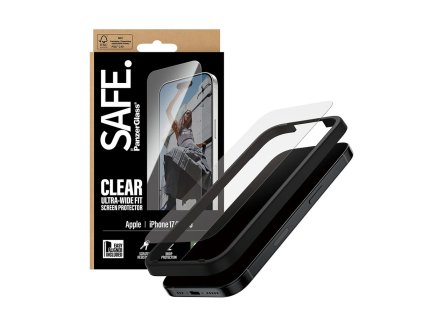 PanzerGlass® - SAFE. Ultra-Wide Fit Screen Protector w. EasyAligner - iPhone 17 / iPhone 16 Pro - Clear