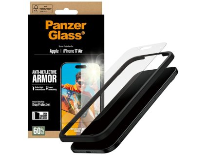 PanzerGlass - Anti-Reflective Armor ochranné sklo s inštalačným rámikom EasyAligner pre iPhone 17 Air - matné priehľadné
