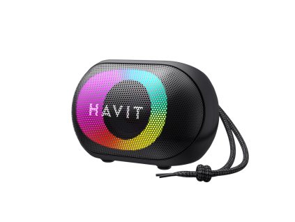 Havit - Bezdrôtový reproduktor, USB‑C, Bluetooth 5.3, TWS, TF, FM, AUX, USB, hands‑free hovory, 1800mAh - čierny