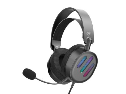 Havit - Herné slúchadlá H2038U, s mikrofónom, 50mm menič, USB pripojenie, 2m kábel - čierne