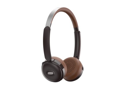 Havit - Bezdrôtové slúchadlá na uši, Bluetooth 5.4, 400mAh, USB‑C - hnedé