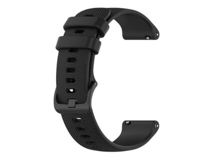 Techsuit - Watchband 18mm (W006) remienok pre Huawei Watch GT 4 (41 mm) / W1 / Honor Watch S1 / Garmin Venu 2S / Vivoactive 4S - čierny