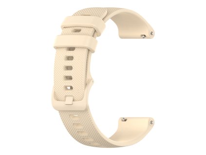 Techsuit - Watchband 18mm (W006) remienok pre Huawei Watch GT 4 (41 mm) / W1 / Honor Watch S1 / Garmin Venu 2S / Vivoactive 4S - krémový