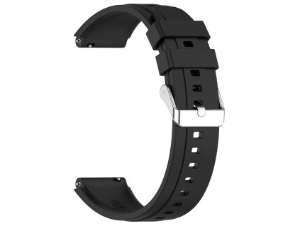 Techsuit - Watchband 18mm (W075) remienok pre Huawei Watch GT 4 (41 mm) / W1 / Honor Watch S1 / Garmin Venu 2S / Vivoactive 4S - čierny