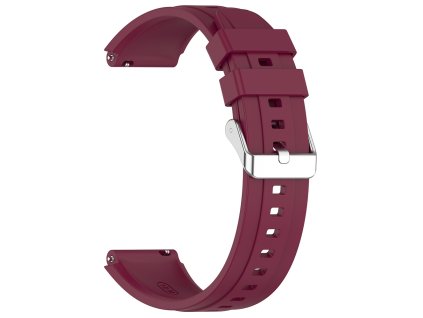 Techsuit - Watchband 18mm (W075) - Huawei Watch GT 4 (41mm)/W1/Honor Watch S1/Garmin Venu 2S/Vivoactive 4S - Bordeaux
