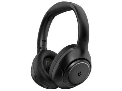 Spigen - Wireless Headphones (SA2403) bezdrôtové náhlavné slúchadlá Bluetooth 5.4 s aktívnym potlačením hluku, mikrofónom, nízkou latenciou a aplikáciou Spigen Audio - čierne
