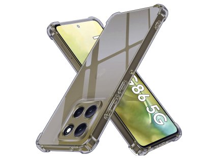 Techsuit - Shockproof Clear Silicone - Motorola Moto G86 - Smoke Black