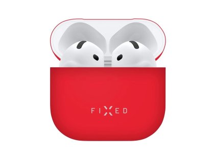 Fixed - Silky Case silikónové puzdro s hladkým povrchom pre AirPods 4 - červené