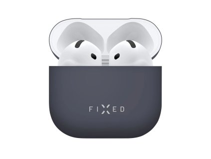 Fixed - Silky Case silikónové puzdro s hladkým povrchom pre AirPods 4 - modré