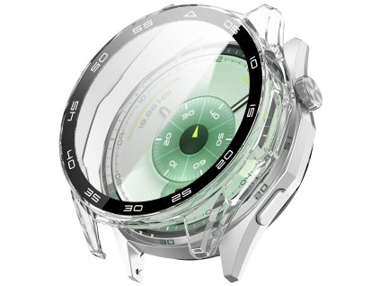 Techsuit - Defense360 Pro Bezel + Screen Protector ochranný rámik s krytom displeja pre Huawei Watch GT 6 46mm - priehľadný