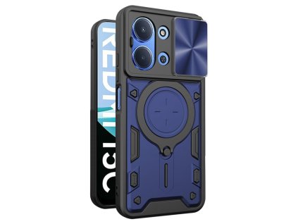 Techsuit - CamGuard Pro odolné puzdro s krytom fotoaparátu pre Xiaomi Redmi 15C 4G / Redmi 15C 5G - modré