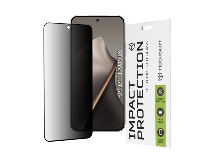 Techsuit - 111D Privacy Full Glue ochranné sklo s filtrom súkromia pre Xiaomi 15T - čierne