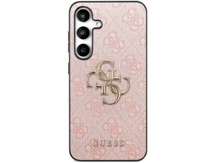 Guess - Leather 4G Metal Logo (GUHCS25FE4GMGPI) - Samsung Galaxy S25 FE - Pink