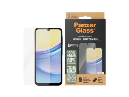 PanzerGlass® - Ultra-Wide Fit Screen Protector w. EasyAligner - Samsung Galaxy A16 4G / A16 5G - Clear