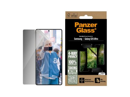 PanzerGlass® - Ultra-Wide Fit ECO MATRIX 4-way Privacy Screen Protector - Samsung Galaxy S25 Ultra - Clear