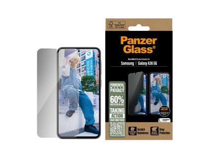 PanzerGlass® - Ultra-Wide Fit Privacy Screen Protector - Samsung Galaxy A36 5G - Clear