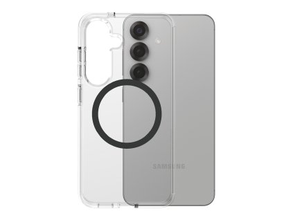 PanzerGlass® - CARE Flagship Urban Combat Black Qi Compatible - Samsung Galaxy S25 - Clear