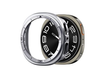 Spigen - Bezel Tune Pro Pilot oceľový rámik pre Samsung Galaxy Watch8 44 mm - strieborný