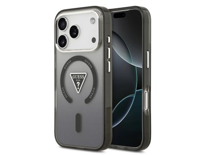 Guess - IML Gradient Triangle Logo MagSafe puzdro pre iPhone 17 Pro Max - čierne