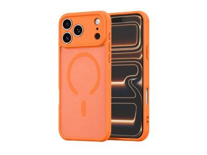 Techsuit - HaloFrost II MagSafe obal pre iPhone 17 Pro Max - oranžový