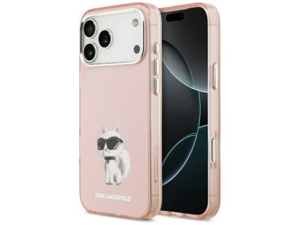 Karl Lagerfeld - IML Aquarelle Choupette & Logo MagSafe (KLHMP17LHMCHAQOP) - iPhone 17 Pro - Pink