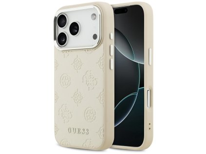 Guess - Peony Hot Stamp Script MagSafe (GUHMP17LPSPOSSSE) - iPhone 17 Pro - Beige