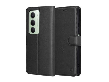 Techsuit - Leather Folio knižkové puzdro pre Xiaomi Redmi 15 4G / Redmi 15 5G - čierne
