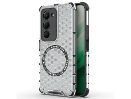 Techsuit - HoneyComb Shield MagSafe obal pre Xiaomi Redmi 15 4G / Redmi 15 5G - biely
