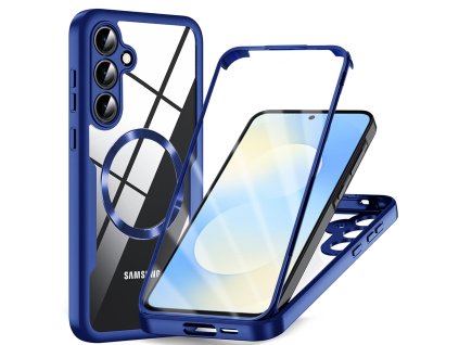 Techsuit - ColorVerse 360 MagSafe Series + ochrana displeja + obal pre Samsung Galaxy S25 FE - modré