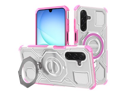 Techsuit - Carbon Shield PRO puzdro pre Samsung Galaxy A17 5G / A17 4G - ružové priehľadné