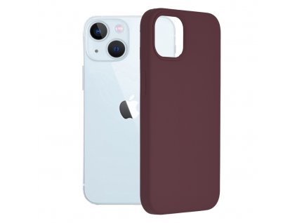Techsuit Mäkký silikónový obal na - iPhone 13 - Plum Violet
