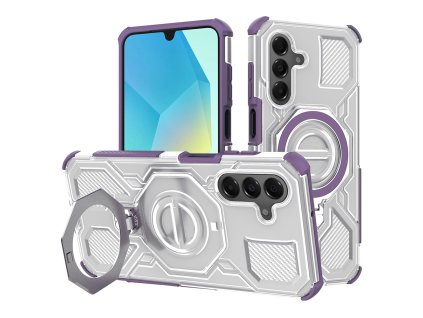 Techsuit - Carbon Shield PRO puzdro pre Samsung Galaxy A16 4G / A16 5G - fialové priehľadné